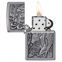 ZIPPO UPALJAČ Skull and Angel Emblem Design