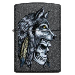 ZIPPO UPALJAČ Wolf Skull Feather Design
