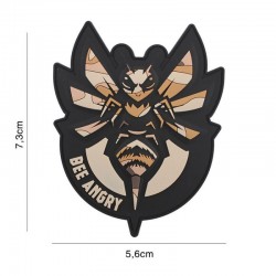 PATCH 3D PVC BEE ANGRY Woodland