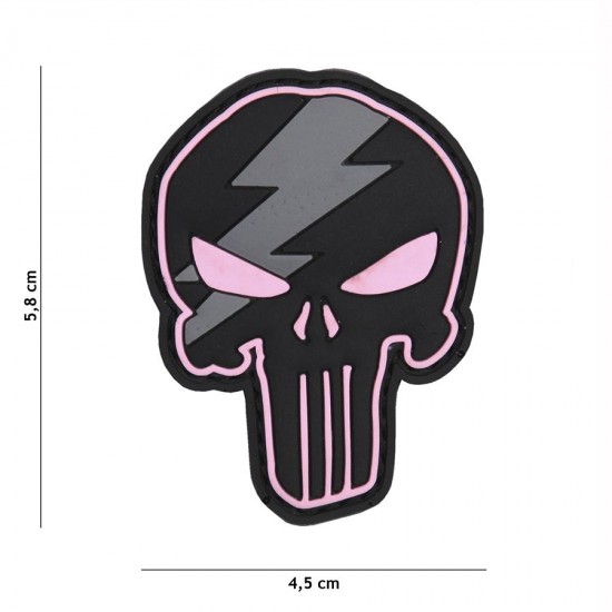 PATCH 3D PVC PUNISHER THUNDER Pink